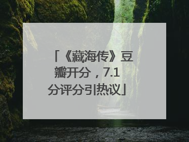 《藏海传》豆瓣开分，7.1分评分引热议