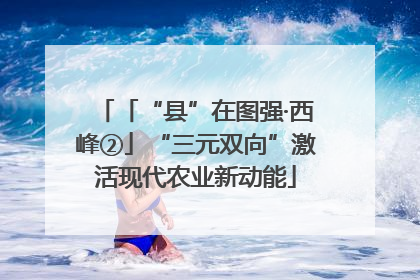 「“县”在图强·西峰②」“三元双向”激活现代农业新动能