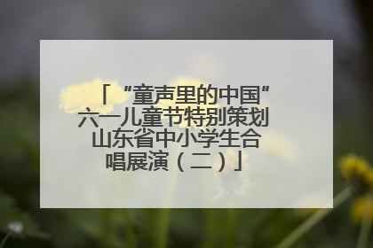 “童声里的中国”六一儿童节特别策划 山东省中小学生合唱展演（二）