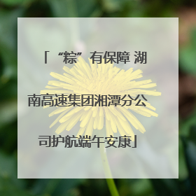 “粽”有保障 湖南高速集团湘潭分公司护航端午安康