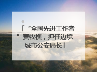 “全国先进工作者”贾牧樵，担任边境城市公安局长