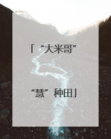 “大米哥”“慧”种田