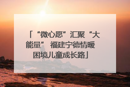 “微心愿”汇聚“大能量” 福建宁德情暖困境儿童成长路
