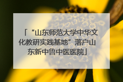 “山东师范大学中华文化教研实践基地”落户山东新中鲁中医医院