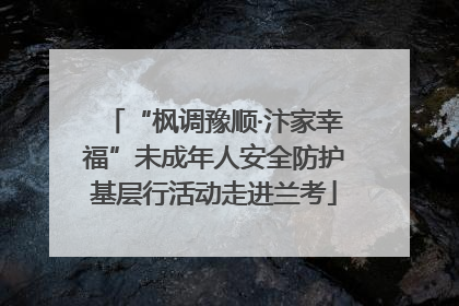 “枫调豫顺·汴家幸福”未成年人安全防护基层行活动走进兰考
