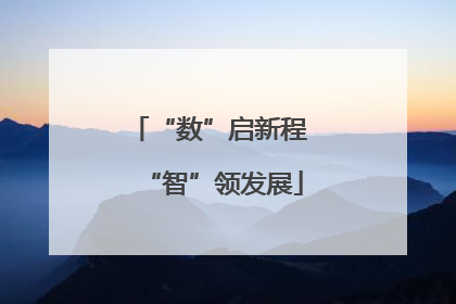 “数”启新程 “智”领发展