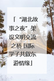 “湖北故事之夜”架设文明交流之桥 国际学子共叙东游情缘