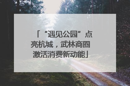“遇见公园”点亮杭城，武林商圈激活消费新动能