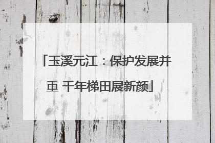 玉溪元江：保护发展并重 千年梯田展新颜