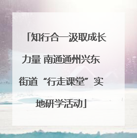 知行合一汲取成长力量 南通通州兴东街道“行走课堂”实地研学活动