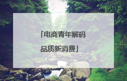 电商青年解码品质新消费