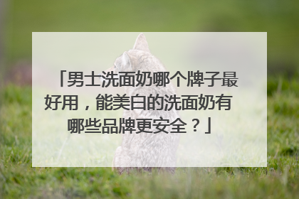 男士洗面奶哪个牌子最好用，能美白的洗面奶有哪些品牌更安全？