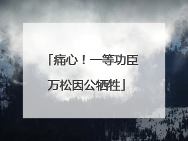 痛心！一等功臣万松因公牺牲