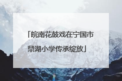 皖南花鼓戏在宁国市鼎湖小学传承绽放