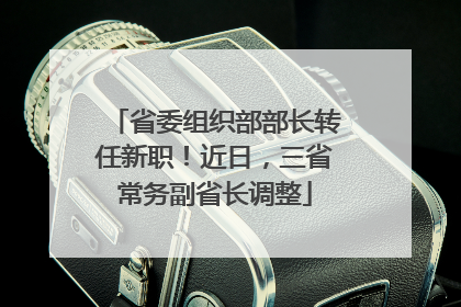省委组织部部长转任新职！近日，三省常务副省长调整