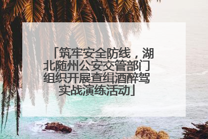 筑牢安全防线，湖北随州公安交管部门组织开展查缉酒醉驾实战演练活动