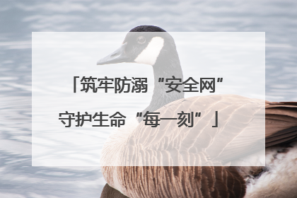 筑牢防溺“安全网”守护生命“每一刻”