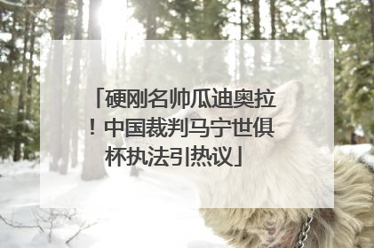硬刚名帅瓜迪奥拉！中国裁判马宁世俱杯执法引热议