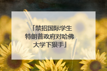 禁招国际学生 特朗普政府对哈佛大学下狠手