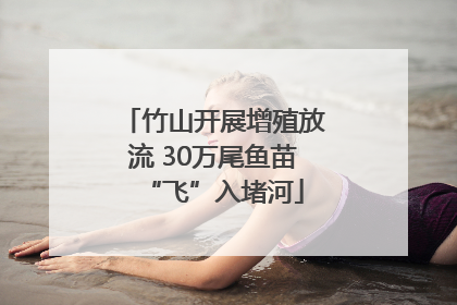 竹山开展增殖放流 30万尾鱼苗“飞”入堵河