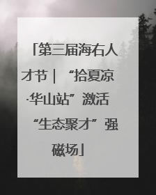 第三届海右人才节｜“拾夏凉·华山站”激活“生态聚才”强磁场