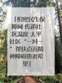 织密民生保障网 传递社区温度 太平社区“一对一”帮扶点亮精神障碍患者希望