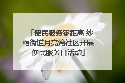 便民服务零距离 纱帽街道月亮湾社区开展便民服务日活动