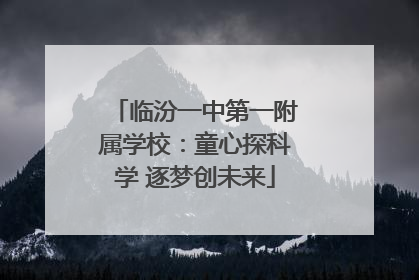 临汾一中第一附属学校：童心探科学 逐梦创未来