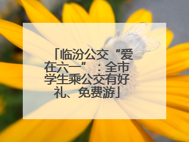 临汾公交“爱在六一”：全市学生乘公交有好礼、免费游