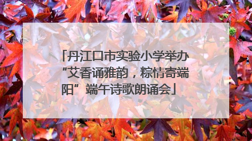 丹江口市实验小学举办“艾香诵雅韵，粽情寄端阳”端午诗歌朗诵会