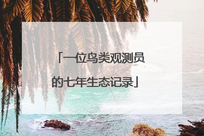 一位鸟类观测员的七年生态记录