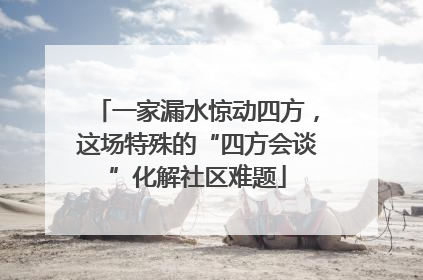 一家漏水惊动四方，这场特殊的“四方会谈”化解社区难题