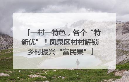 一村一特色，各个“特新优”！凤泉区村村解锁乡村振兴“富民果”