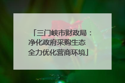 三门峡市财政局：净化政府采购生态 全力优化营商环境