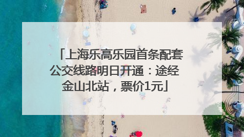 上海乐高乐园首条配套公交线路明日开通：途经金山北站，票价1元