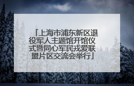 上海市浦东新区退役军人主题馆开馆仪式暨同心军民戎爱联盟片区交流会举行