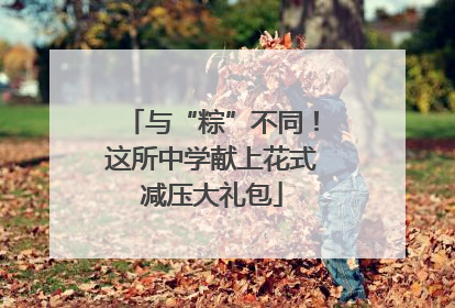 与“粽”不同！这所中学献上花式减压大礼包