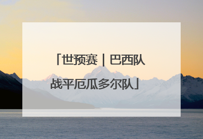 世预赛｜巴西队战平厄瓜多尔队