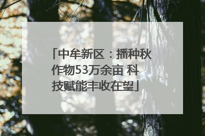 中牟新区：播种秋作物53万余亩 科技赋能丰收在望
