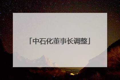 中石化董事长调整
