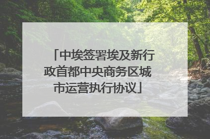 中埃签署埃及新行政首都中央商务区城市运营执行协议