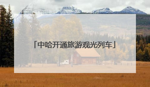 中哈开通旅游观光列车