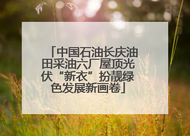 中国石油长庆油田采油六厂屋顶光伏“新衣”扮靓绿色发展新画卷