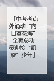中考考点外涌动“向日葵花海” 全家总动员迎接“凯旋”少年
