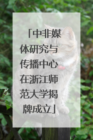 中非媒体研究与传播中心在浙江师范大学揭牌成立