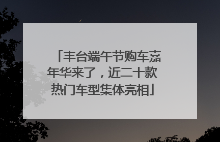 丰台端午节购车嘉年华来了，近二十款热门车型集体亮相
