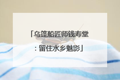 乌篷船匠师钱寿堂：留住水乡魅影