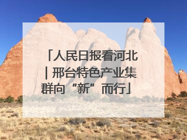 人民日报看河北｜邢台特色产业集群向“新”而行