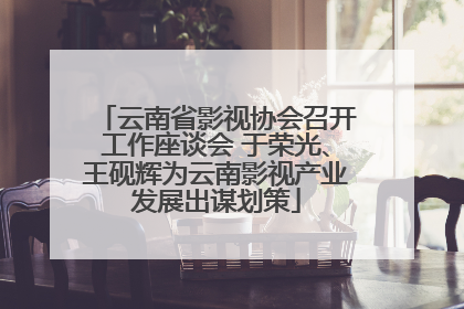 云南省影视协会召开工作座谈会 于荣光、王砚辉为云南影视产业发展出谋划策