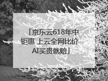 京东云618年中钜惠 上云全网比价 AI买贵就赔